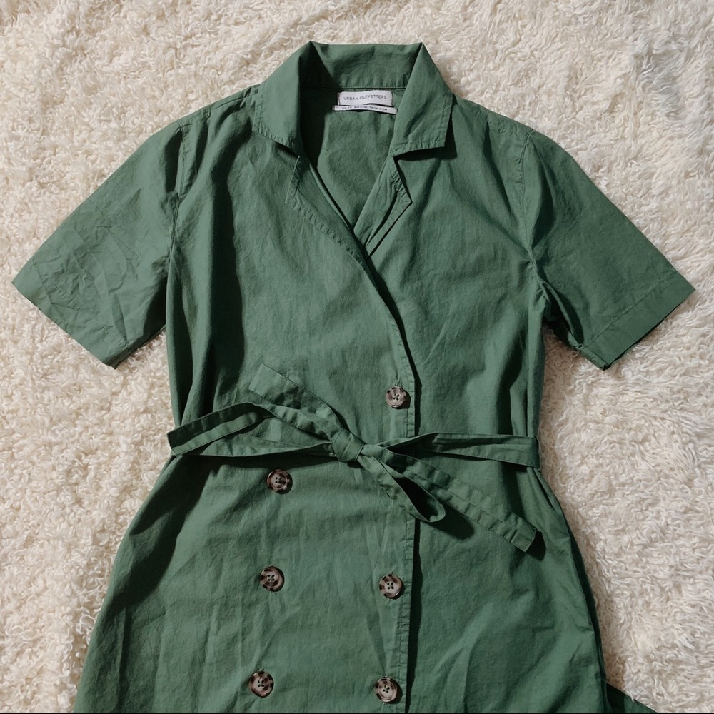 UO double breasted midi shirt dress - Picture 3 of 4